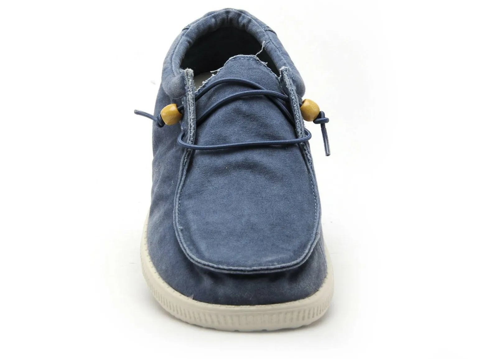 Pitas WALLABI WASHED Bleu Mocassins Homme
