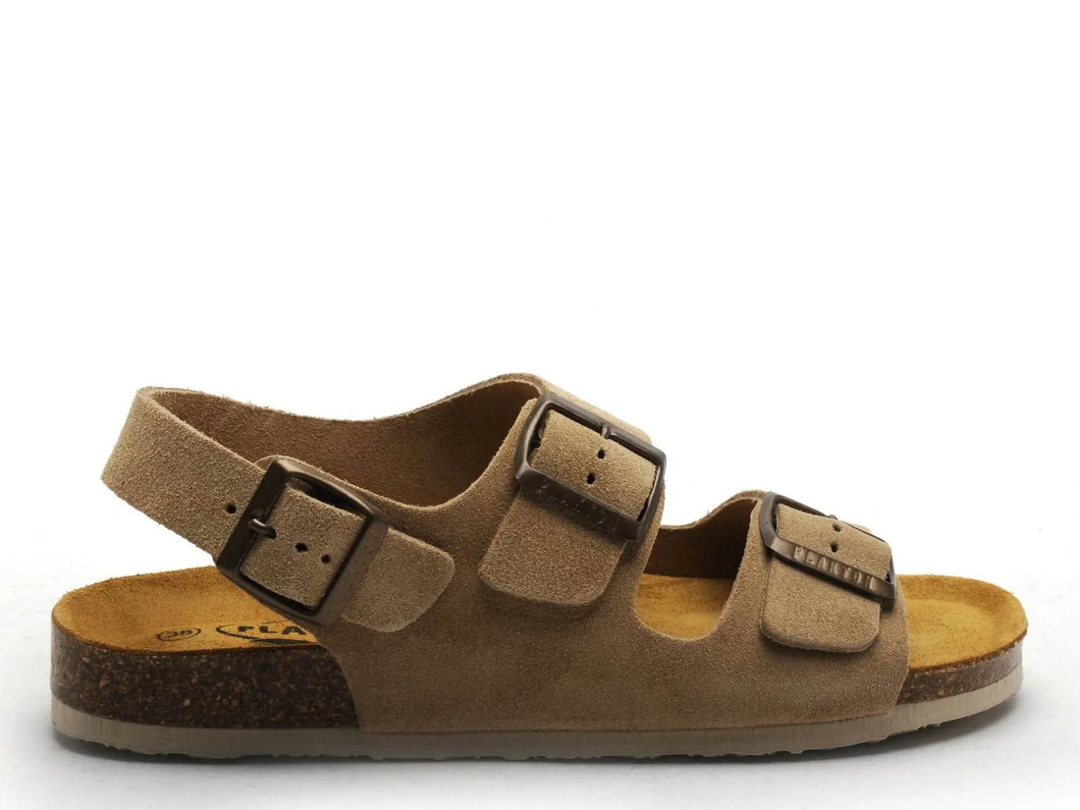 Plakton BAKU 185113 Beige Sandales Plates Femme