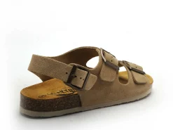 Plakton BAKU 185113 Beige Sandales Plates Femme