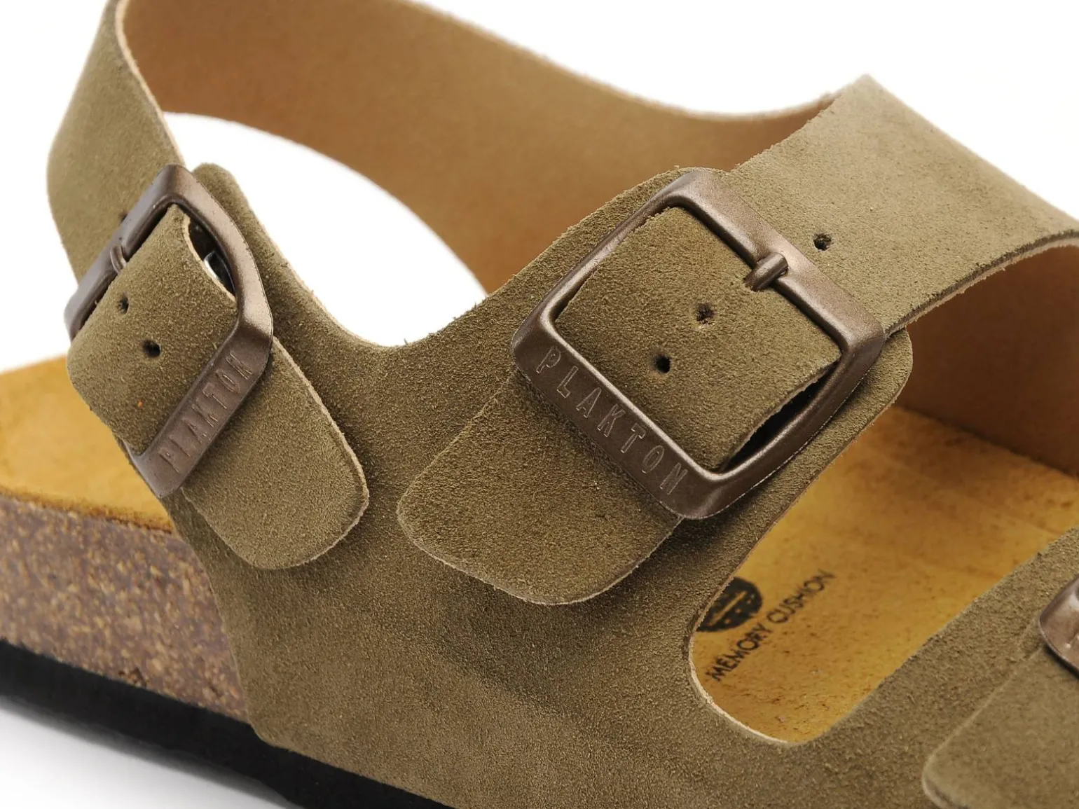 Plakton BAKU 186396 Kaki Sandales Plates Femme