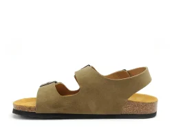 Plakton BAKU 186396 Kaki Sandales Plates Femme