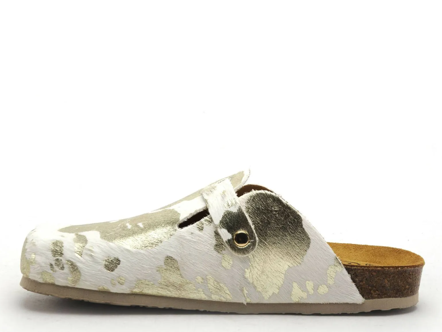 Plakton BLOG ANIMAL PRINT Blanc Mules et Sabots Plats Femme