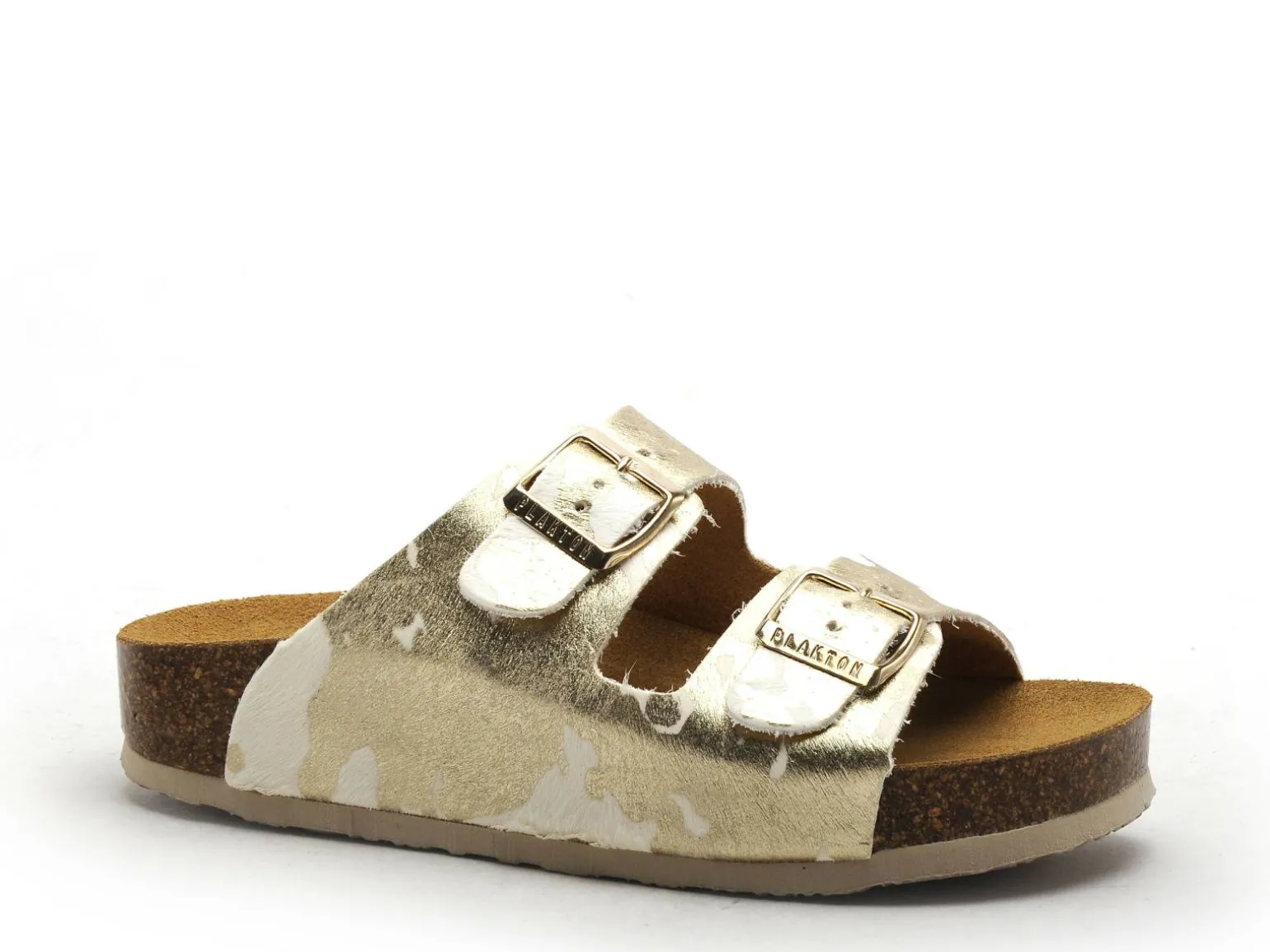 Plakton CP BETA 340010 ANIMAL PRINT Blanc Mules et Sabots Plats Femme