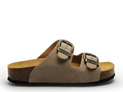 Plakton CP BETA OUEST 340010 Beige Mules et Sabots Plats Femme