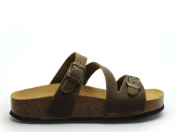 Plakton CP BOLINO 341210 Kaki Mules et Sabots Plats Femme