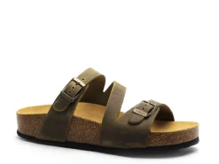 Plakton CP BOLINO 341210 Kaki Mules et Sabots Plats Femme