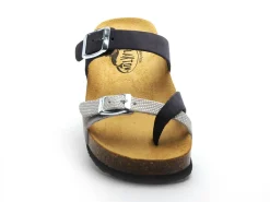 Plakton CP BOMBAY 341032 Bleu Mules et Sabots Plats Femme