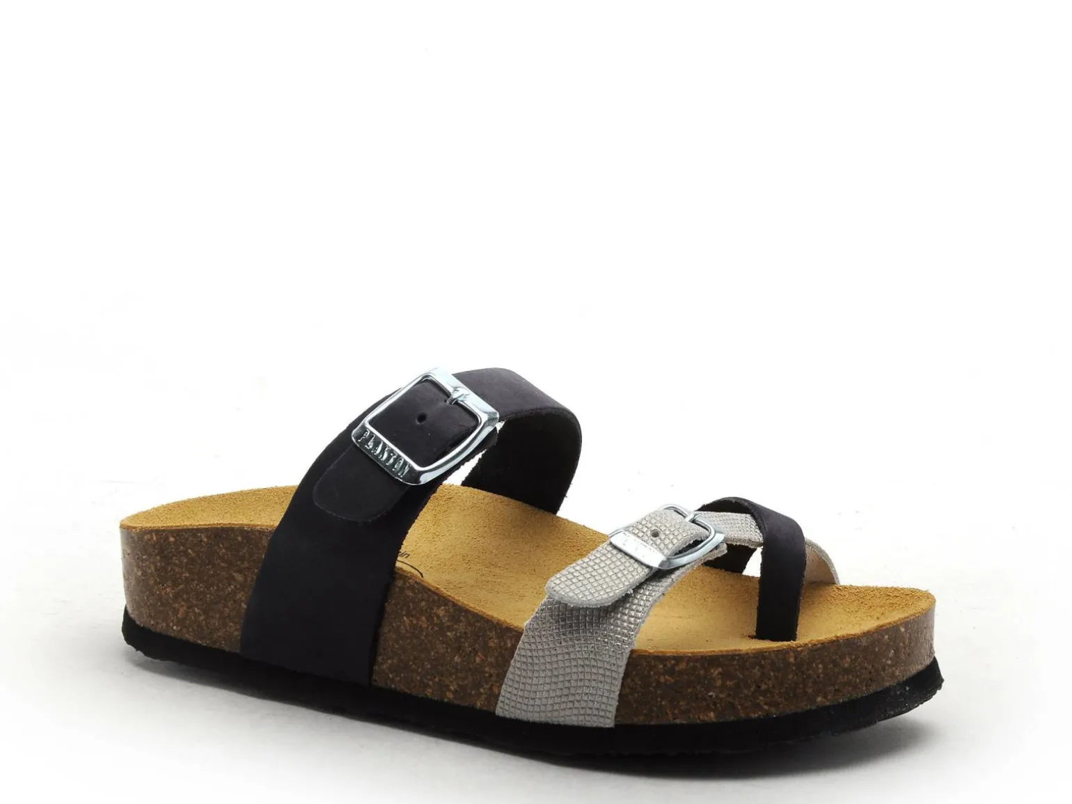 Plakton CP BOMBAY 341032 Bleu Mules et Sabots Plats Femme