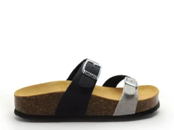 Plakton CP BOMBAY 341032 Bleu Mules et Sabots Plats Femme