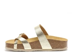 Plakton CP BOMBAY 341032 Or Mules et Sabots Plats Femme