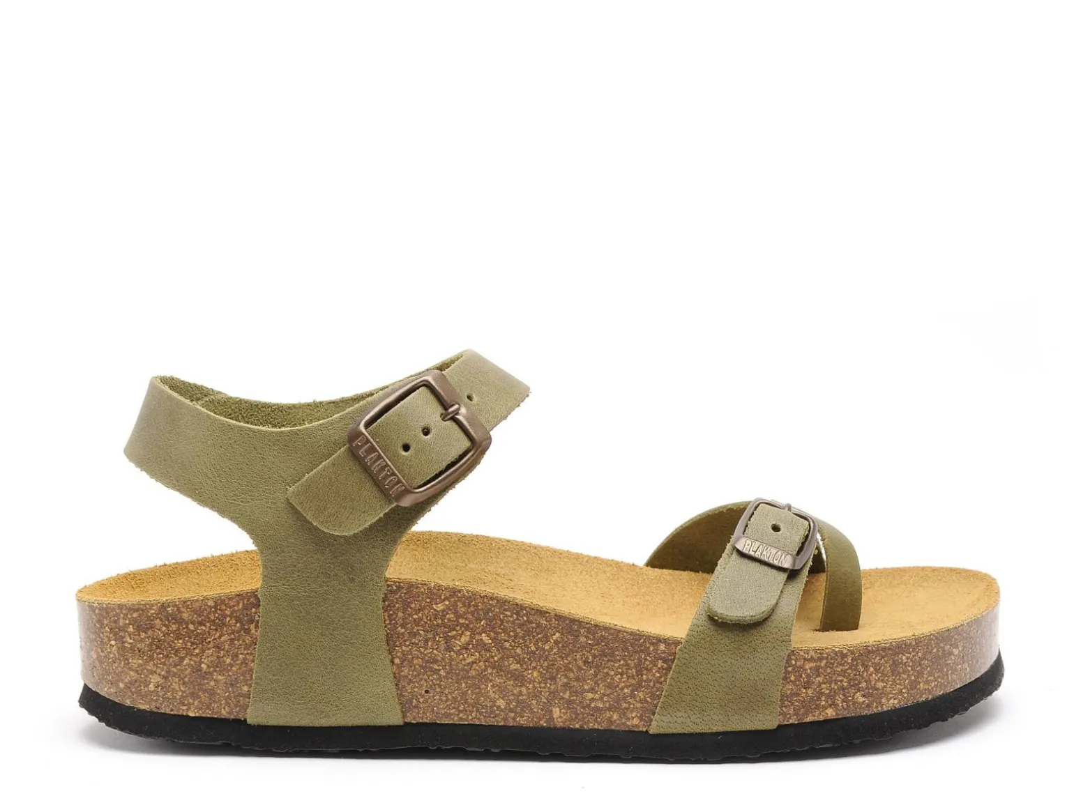Plakton CP ZOMBA 341016 Kaki Sandales Plates Femme