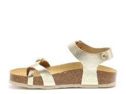 Plakton CP ZOMBA 341016 Or Sandales Plates Femme