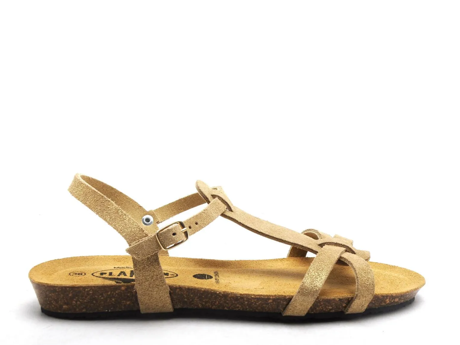 Plakton FRANCOCO 405412 Or Sandales Plates Femme