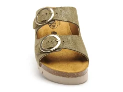 Plakton MEMORY 355993 Kaki Mules et Sabots Plats Femme