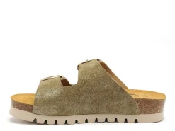 Plakton MEMORY 355993 Kaki Mules et Sabots Plats Femme