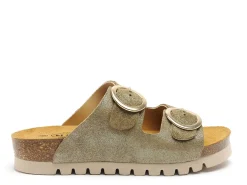 Plakton MEMORY 355993 Kaki Mules et Sabots Plats Femme