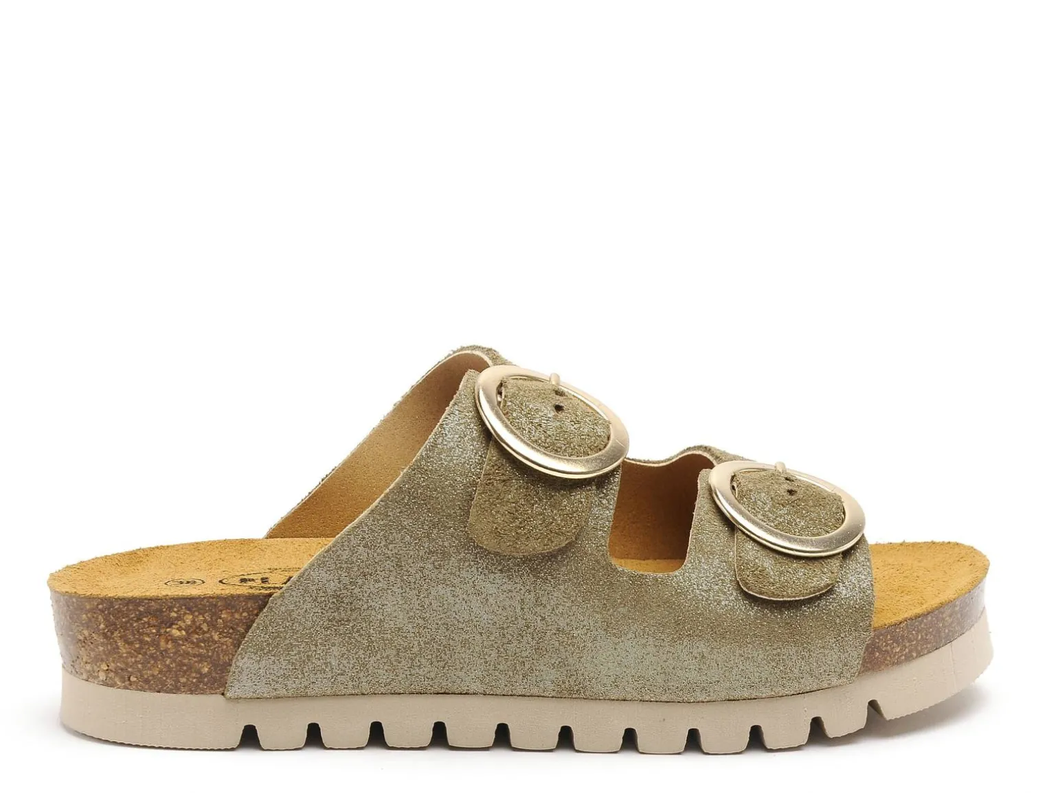 Plakton MEMORY 355993 Kaki Mules et Sabots Plats Femme