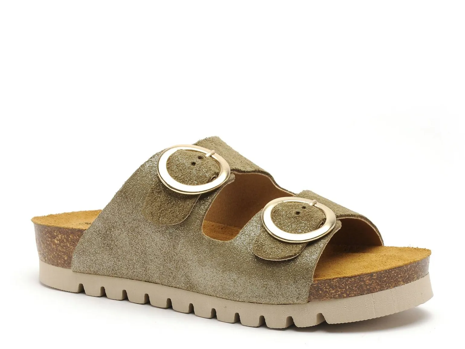 Plakton MEMORY 355993 Kaki Mules et Sabots Plats Femme