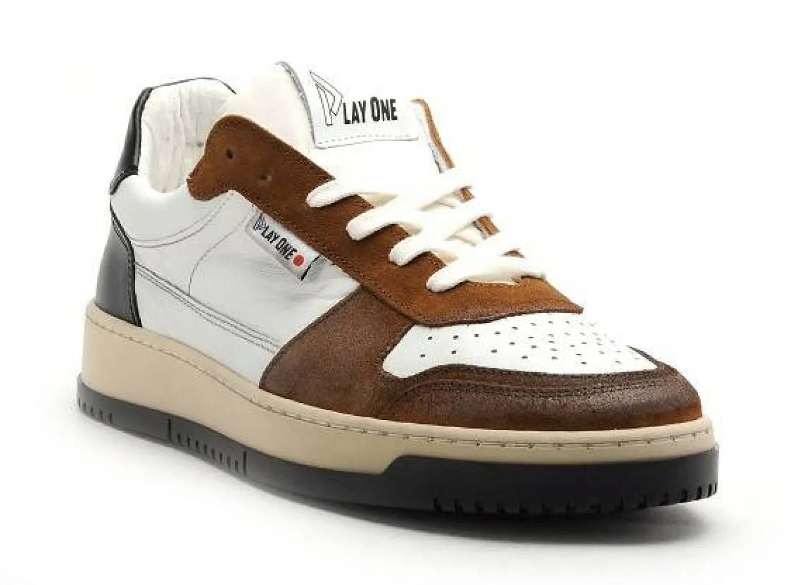 Play One SHARK Marron Baskets Basses Homme