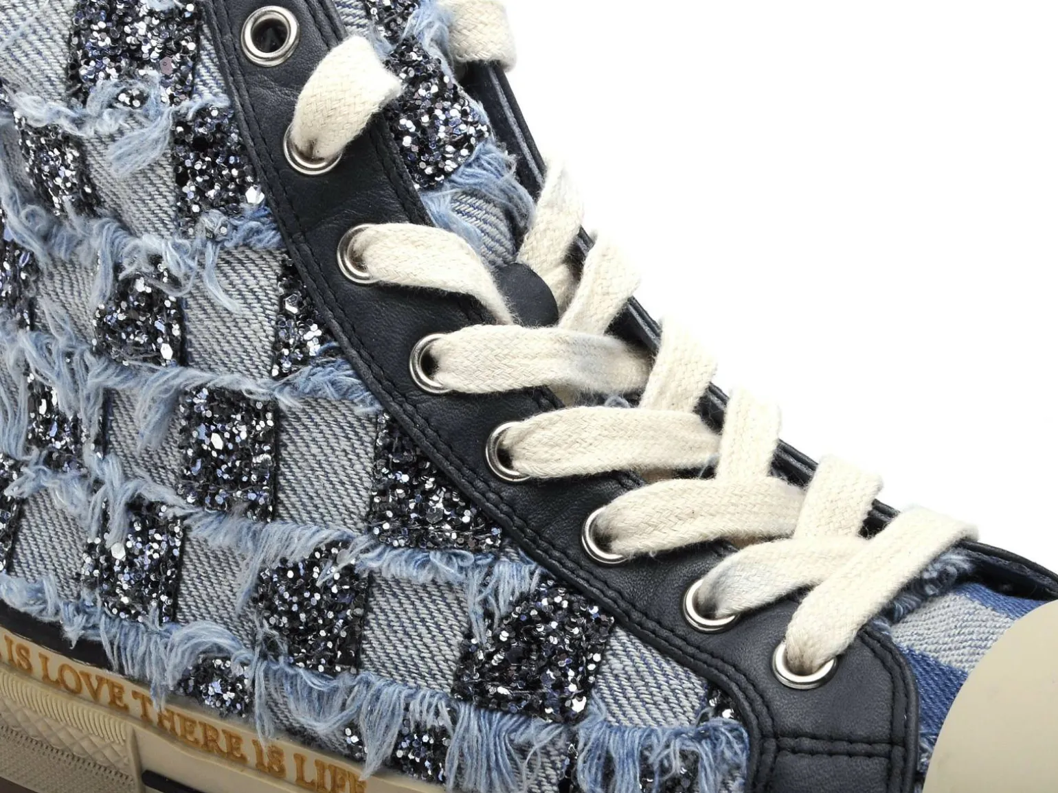 Rebecca white X517 Bleu Basket Montante Femme