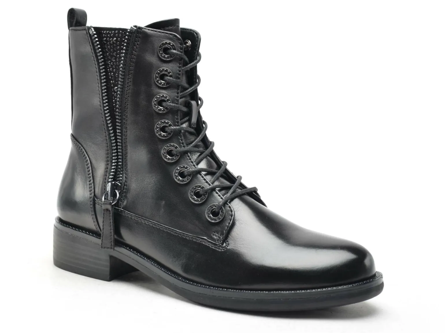 Regarde Le Ciel ROXANA 49 Noir Boots et Bottines Plates Femme