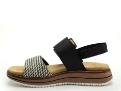Remonte D1J53 Noir Sandales à Talons Femme