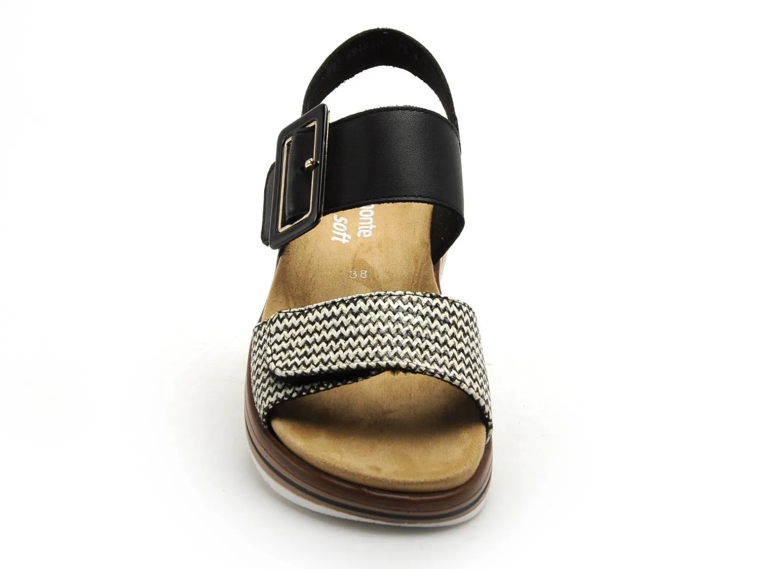 Remonte D1J53 Noir Sandales à Talons Femme