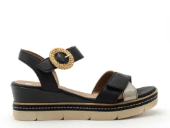 Remonte D2L50 Noir Sandales à Talons Femme