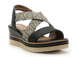 Remonte D2L54 Noir Sandales à Talons Femme