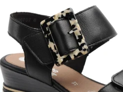 Remonte D2L53 Noir Sandales à Talons Femme
