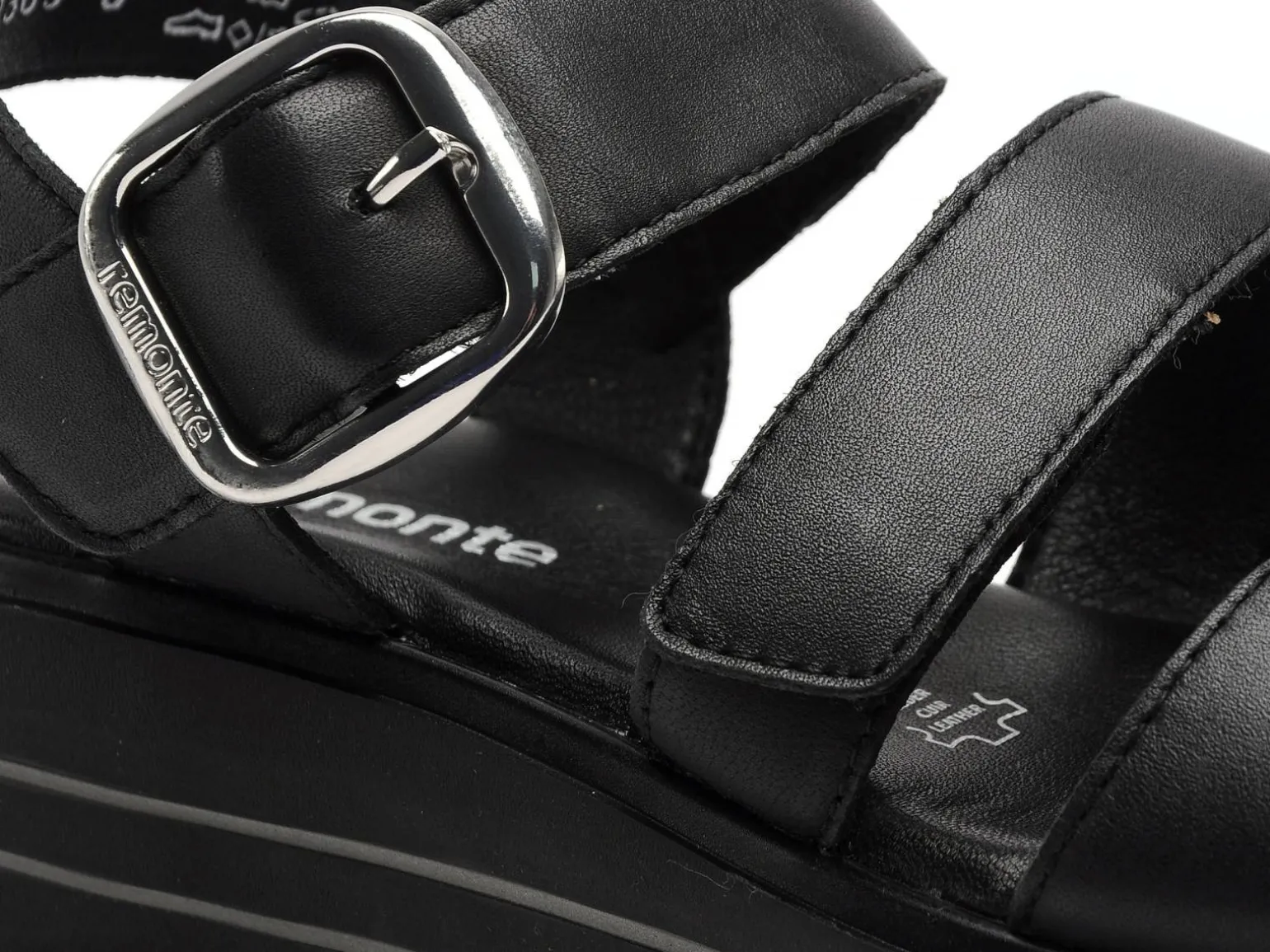 Remonte D3N50 Noir Sandales à Talons Femme