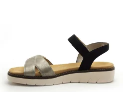 Remonte D2049 Noir Sandales à Talons Femme