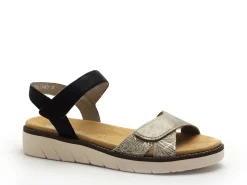 Remonte D2049 Noir Sandales à Talons Femme
