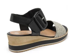 Remonte D6453 Noir Sandales à Talons Femme