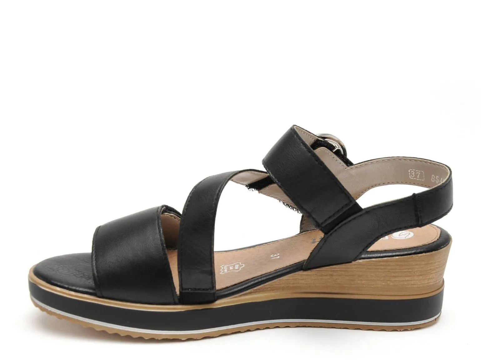 Remonte D6466 Noir Sandales à Talons Femme