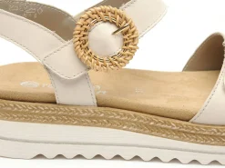 Remonte D0Q52 Beige Sandales Plates Femme