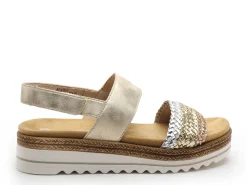 Remonte D0Q56 Or Sandales à Talons Femme