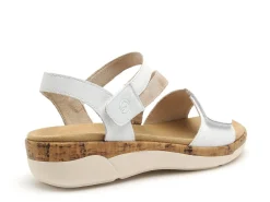 Remonte R6860 Blanc Sandales Plates Femme