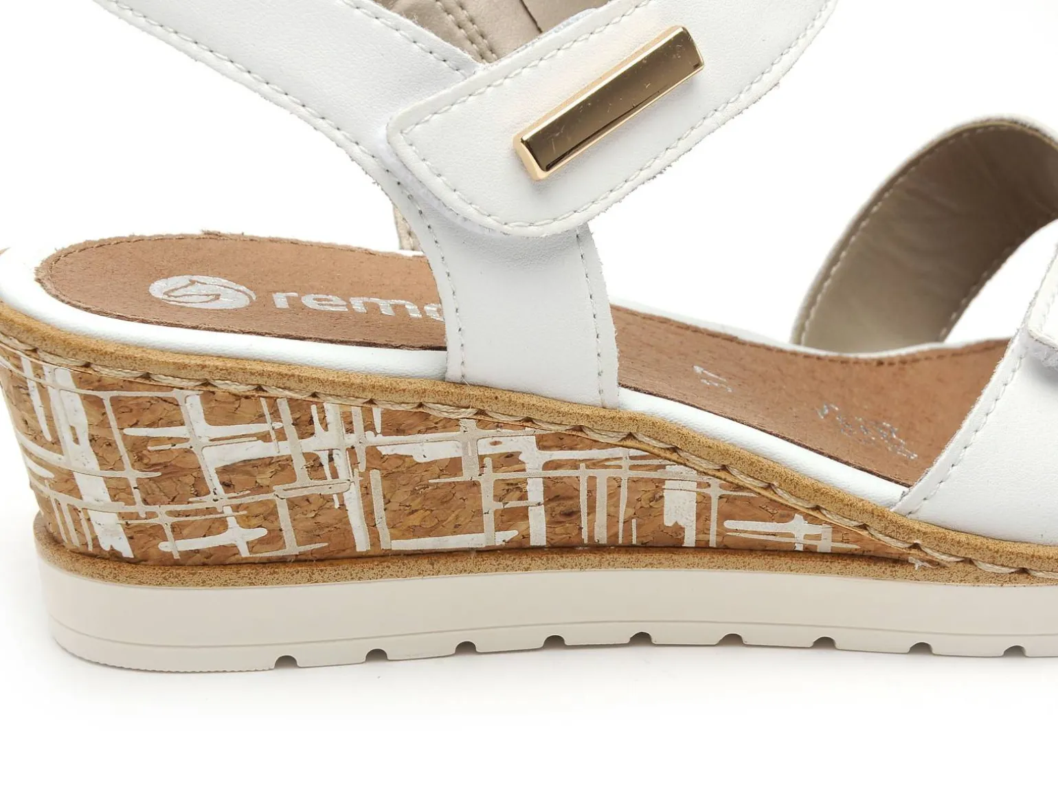 Remonte R6266 Blanc Sandales à Talons Femme