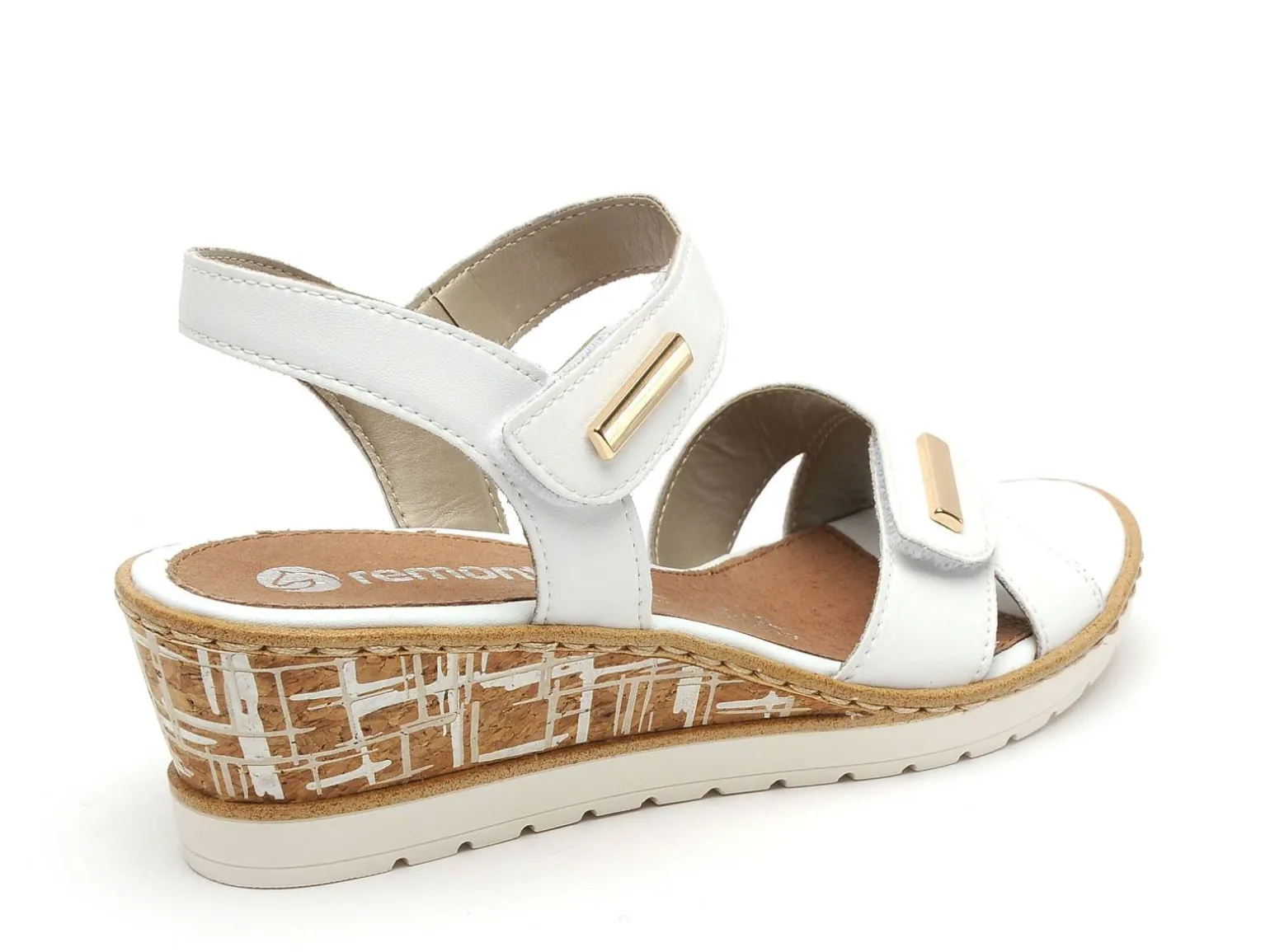 Remonte R6266 Blanc Sandales à Talons Femme