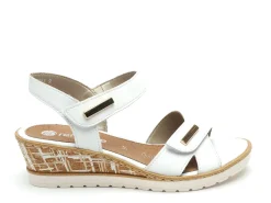 Remonte R6266 Blanc Sandales à Talons Femme