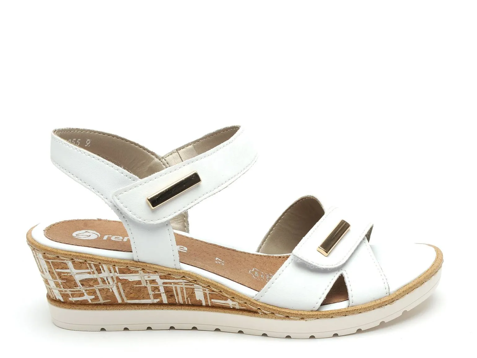 Remonte R6266 Blanc Sandales à Talons Femme