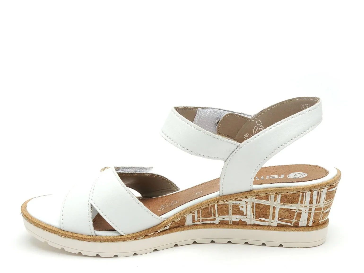 Remonte R6266 Blanc Sandales à Talons Femme