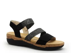 Remonte R6861 Noir Sandales à Talons Femme