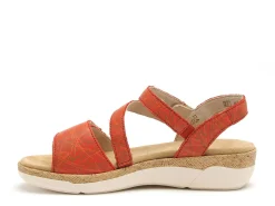 Remonte R6860 Orange Sandales Plates Femme