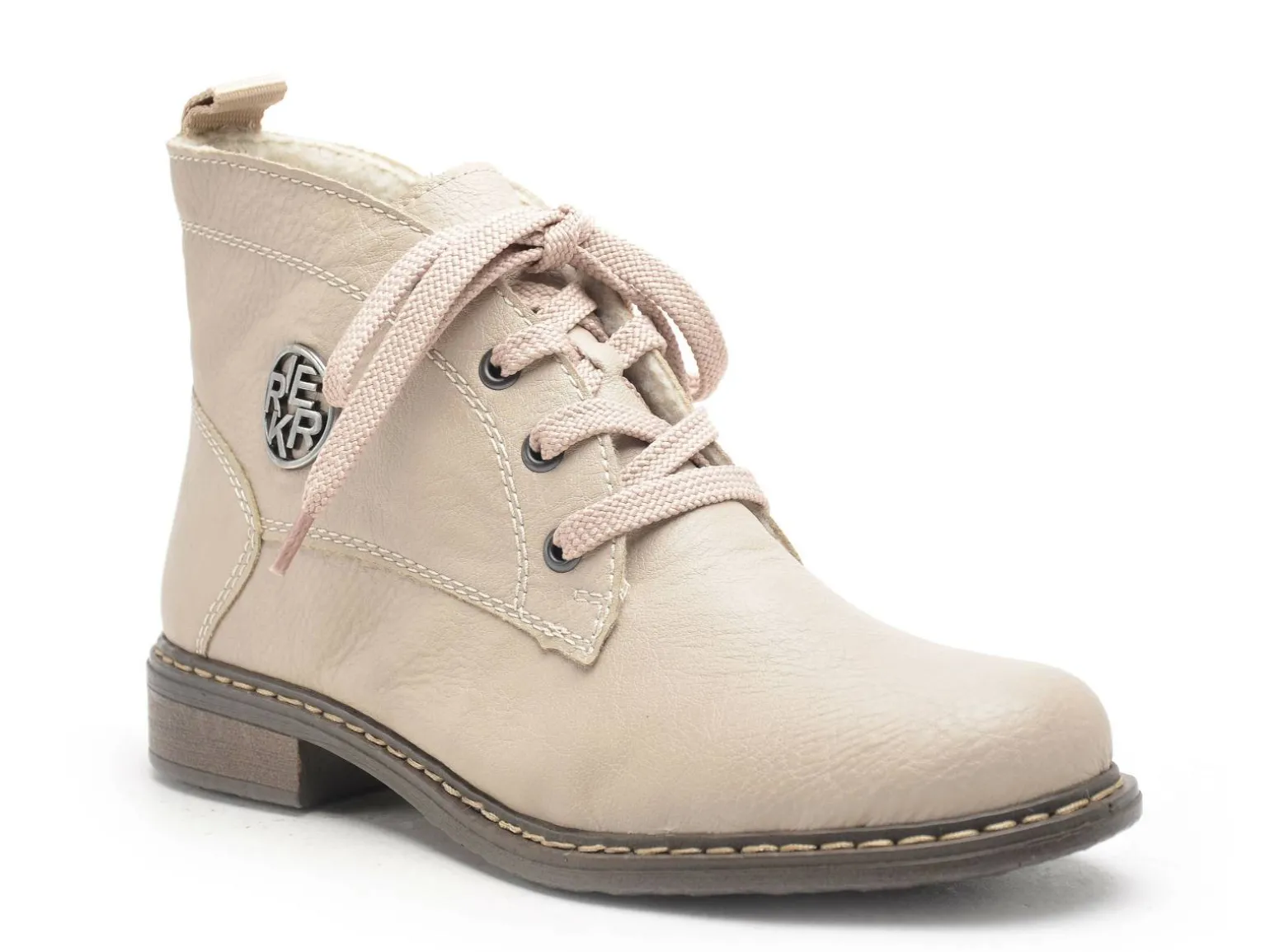 Rieker 71205 Beige Boots et Bottines Plates Femme