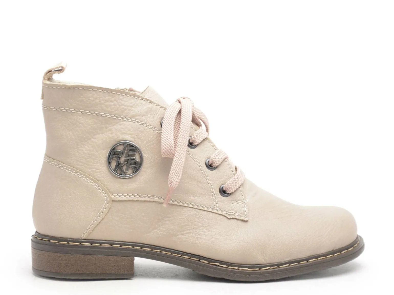Rieker 71205 Beige Boots et Bottines Plates Femme