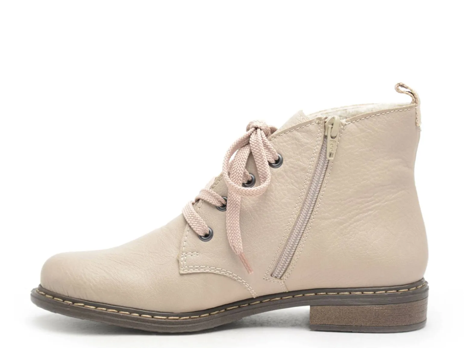 Rieker 71205 Beige Boots et Bottines Plates Femme