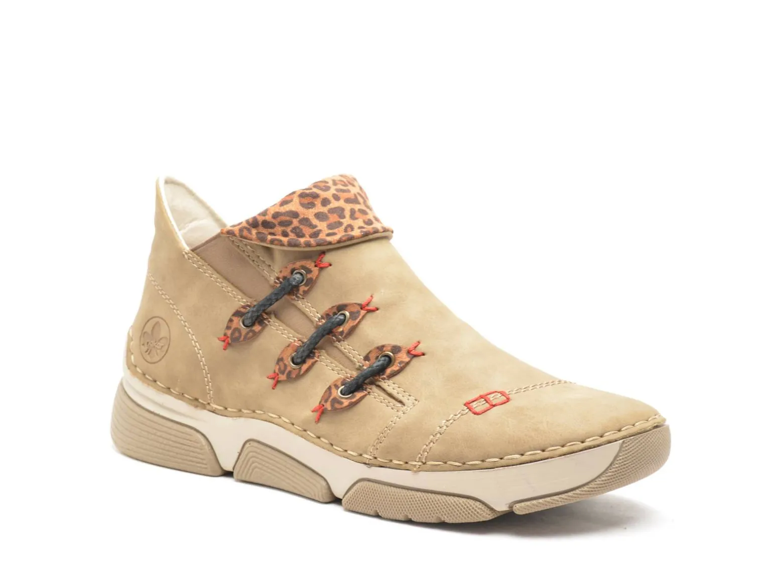 Rieker 45983 Beige Boots et Bottines Plates Femme