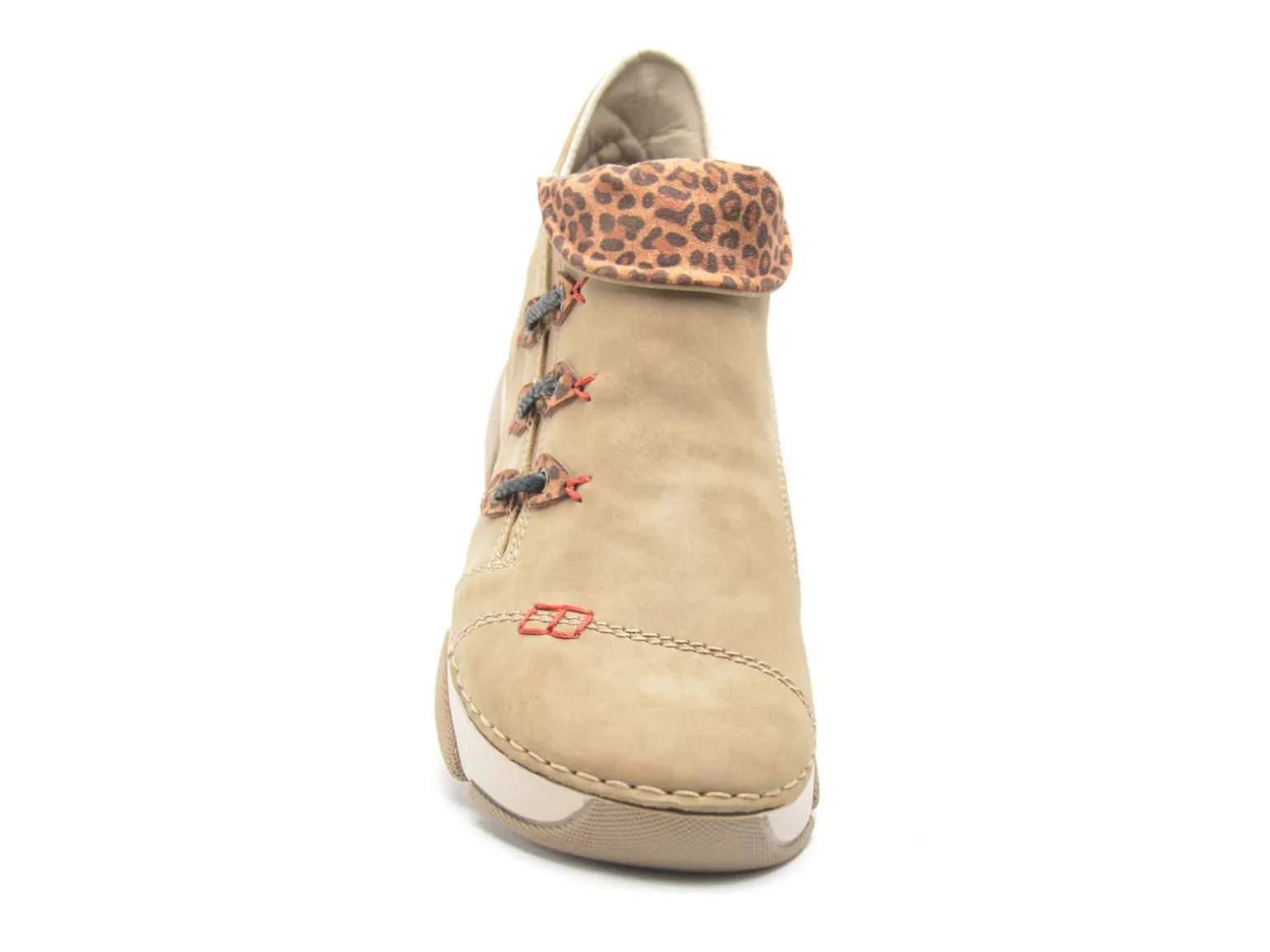 Rieker 45983 Beige Boots et Bottines Plates Femme